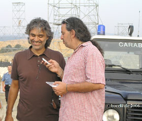 Lajatico, Teatro del Silenzio, July 06, Andrea and his brother Alberto,Thanks to Astrid!