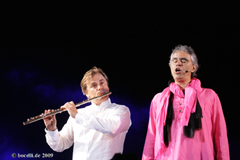 Teatro Del Silenzio, Generalprobe, 17.7.09 mit Andrea Griminelli, Foto copyright www.bocelli.de