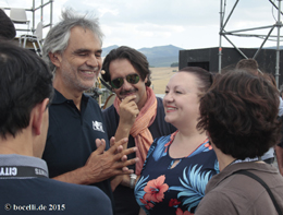 Teatro del Silenzio, August 2, 2015, backstage, photo F.Hochscheid fr www.Bocelli.de